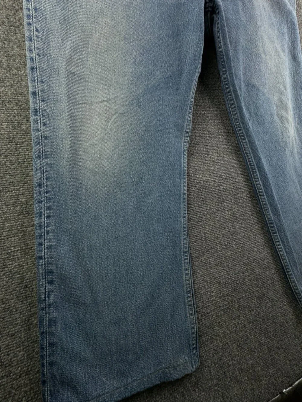 VTG Levi’s 501 Button Fly Denim Jeans Blue ACTL 38x27 Red Tab USA Classic Adult